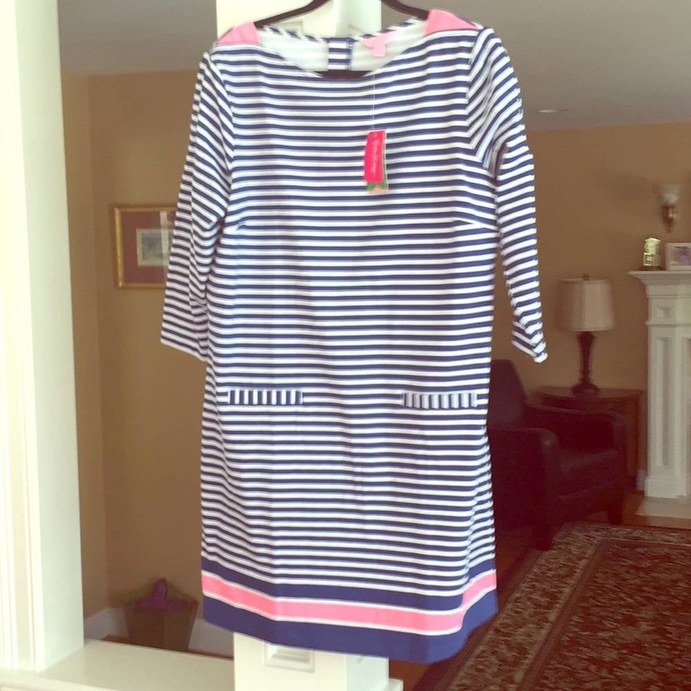 Lilly Pulitzer Guava Melon Garden Stripe Shift